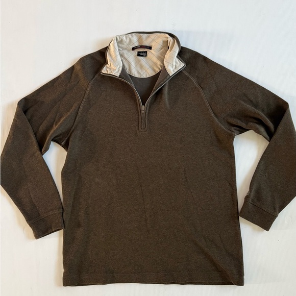 Tiger Woods Collection Half Zip Pullover Sweater Men’s Size Medium Color Brown - Picture 2 of 9